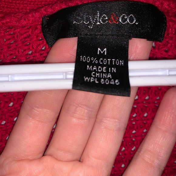 Style & Co Red Flared Sweater Dress - Picture 5 of 5